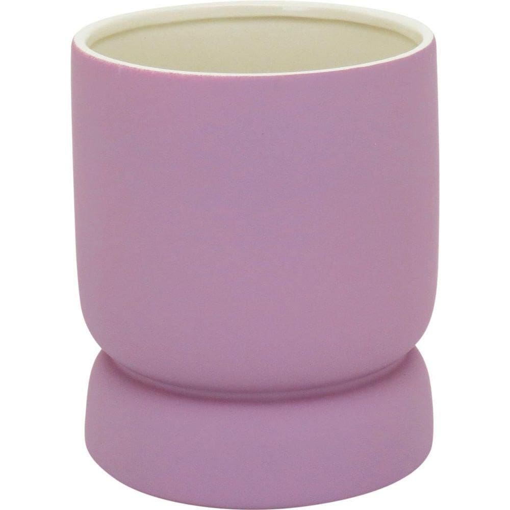 Cachepô 17X14X14Cm Cerâmica Lilás