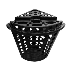 Cesto De Roupas Sujas Multiuso Telado Com Tampa 45L Preto Lavanderia Banheiro Brinquedo