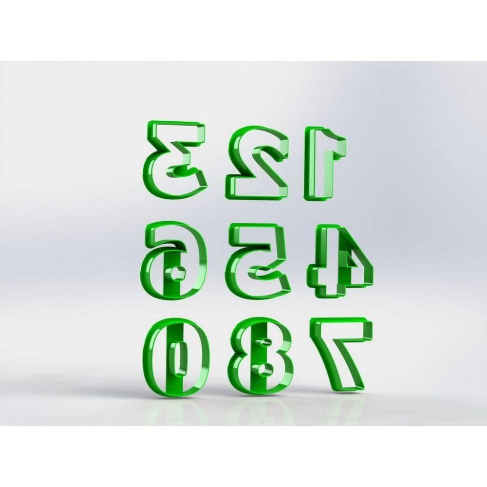 Cortador Unidade Número Para Donuts Mod 5 Tamanho 13cm