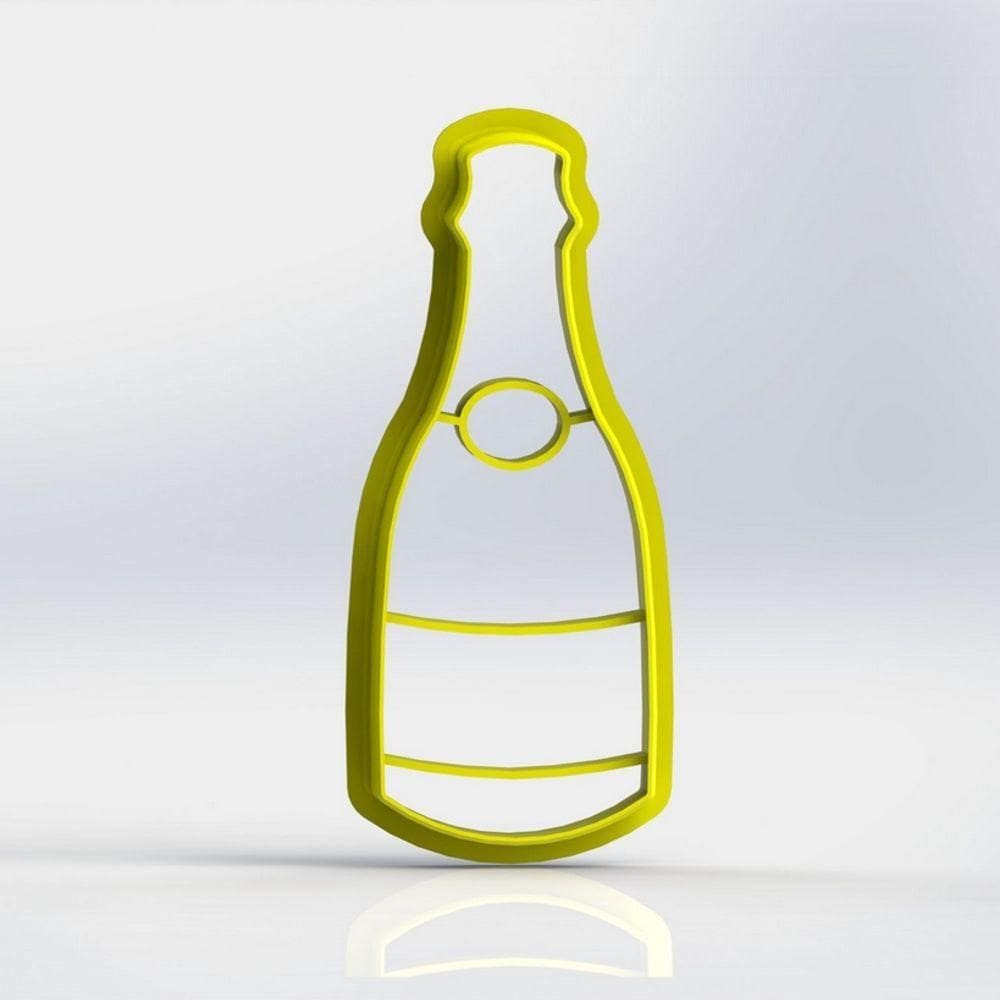 Cortador Natal Champanhe Tamanho 7cm