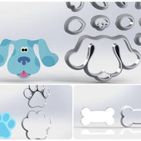 Cortador Kit Blues Clues 3 Modelos Tamanho 5cm