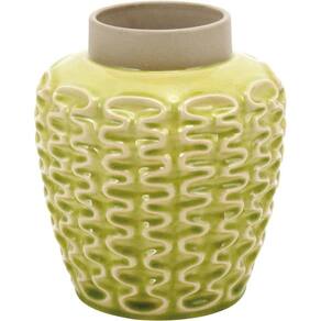 Mangga Vaso 22X20X20Cm Cerâmica Amarelo
