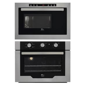 Kit Forno Elétrico Fischer Infinity Embutir 50L 5 Funções Inox + Micro-ondas Infinity 25L Inox 220V