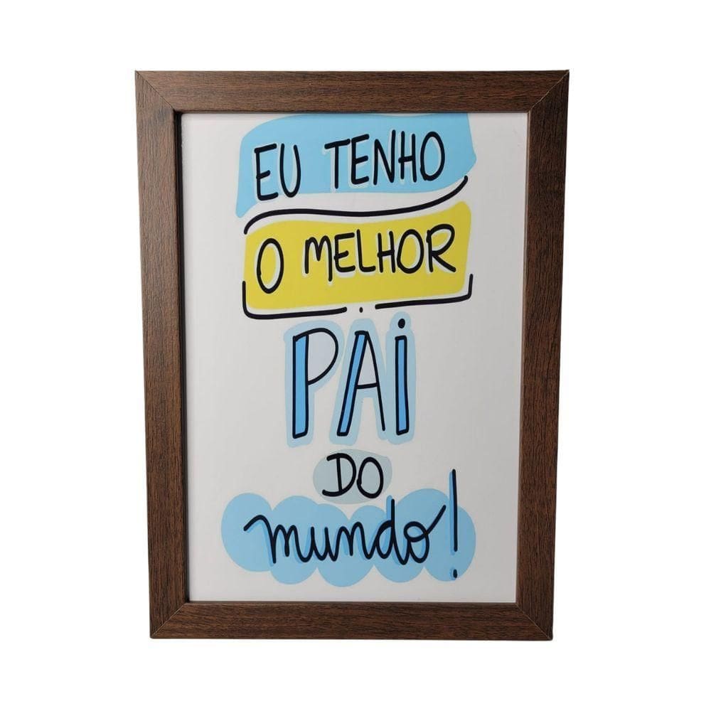 Quadro Decorativo Pai Em Mdf Para Quarto/sala (33x24,5) Marrom - Quadro 1