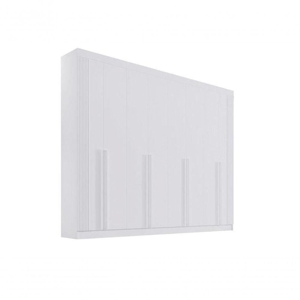 Guarda Roupas Casal Daymond 8pts Ripado 100% Mdf Ddoro Móveis - D\`doro Branco
