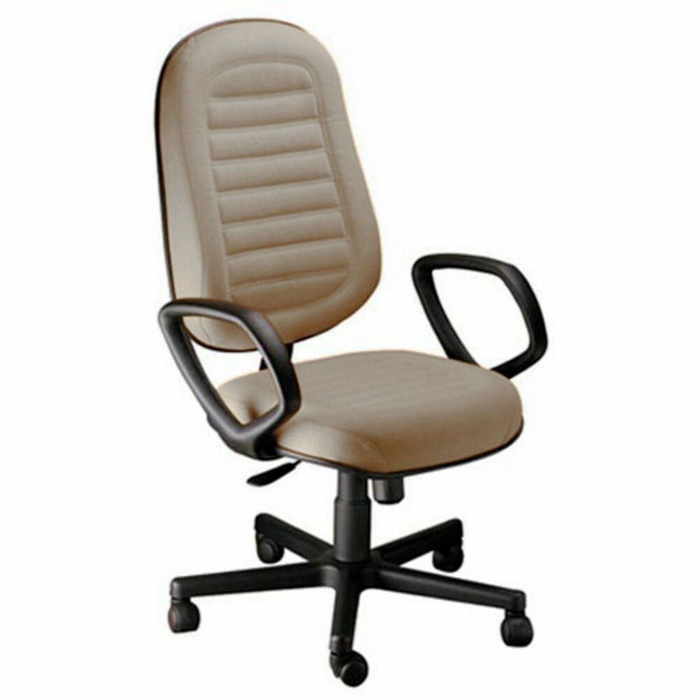 Cadeira Presidente Gomada com Braços Linha Blenda Bege