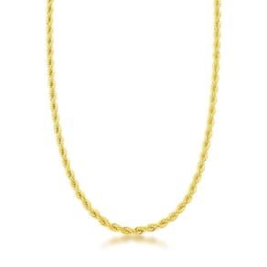 Corrente Cordão Baiano 3mm Banhada Ouro 18k - 40cm