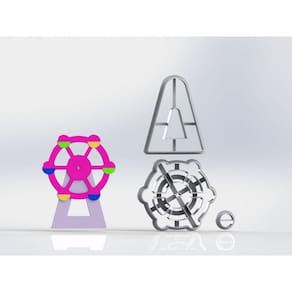 Cortador Roda Gigante Modular 6,5cm X 8 Cm Tamanho 8 Cm