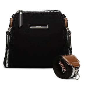 Bolsa Bau Transversal Feminina Com 3 Ziperes E Alça Removivel