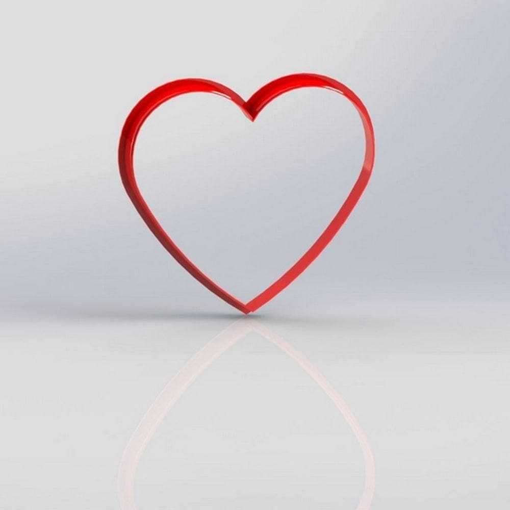 Cortador Coração Contorno Tamanho 6cm