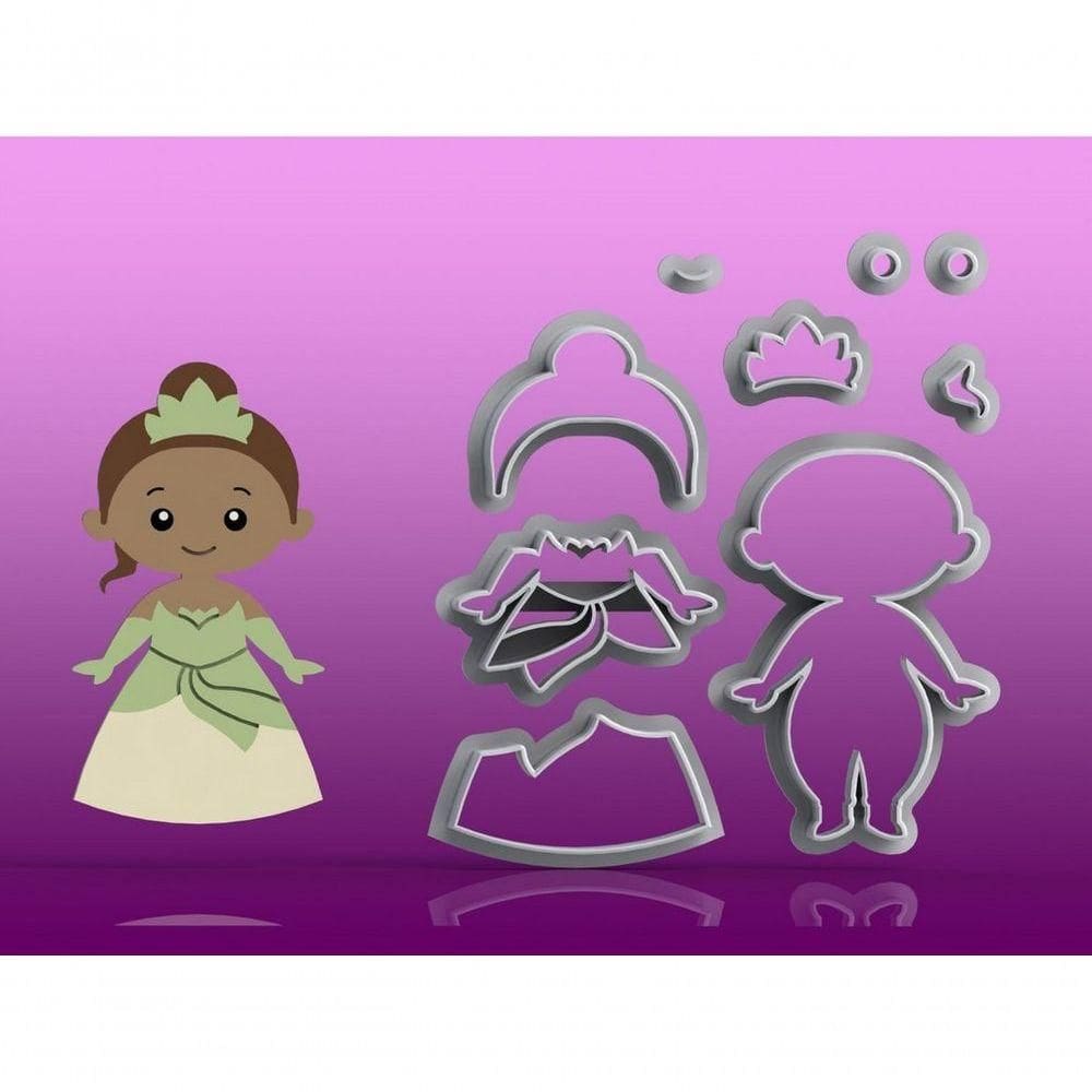 Cortador Princesa Tiana Modular Tamanho 7 Cm