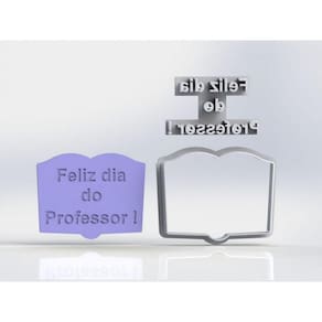 Cortador Livro Dia Dos Professores Tamanho 9cm