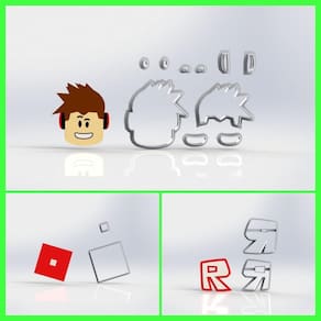 Cortador Kit Roblox - 3 Modelos Modulares 6 Cm