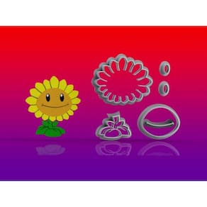 Cortador Plants Vs Zombies - Flor 1 Modular Tamanho 5 Cm