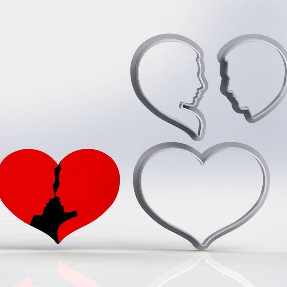 Cortador Dia Dos Namorados Coração Namorador Tamanho 7cm