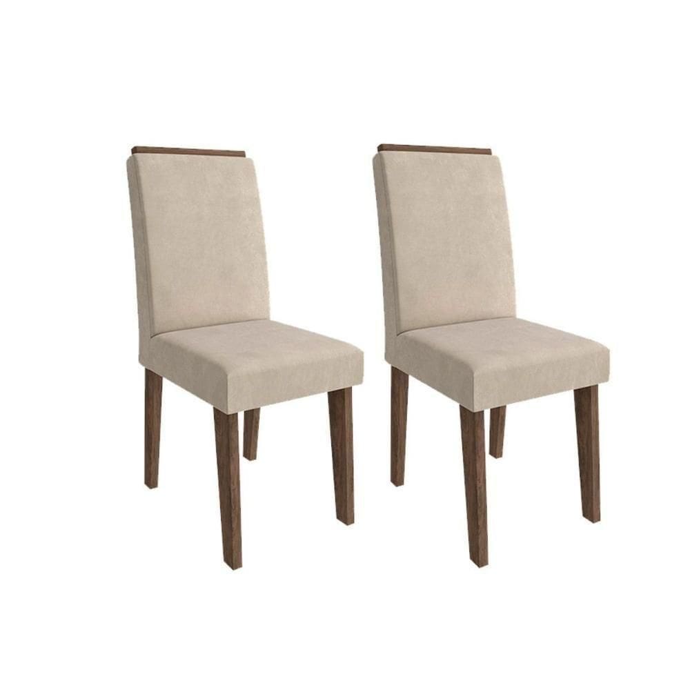 Kit 2 Cadeiras Marrocos Suede Bege