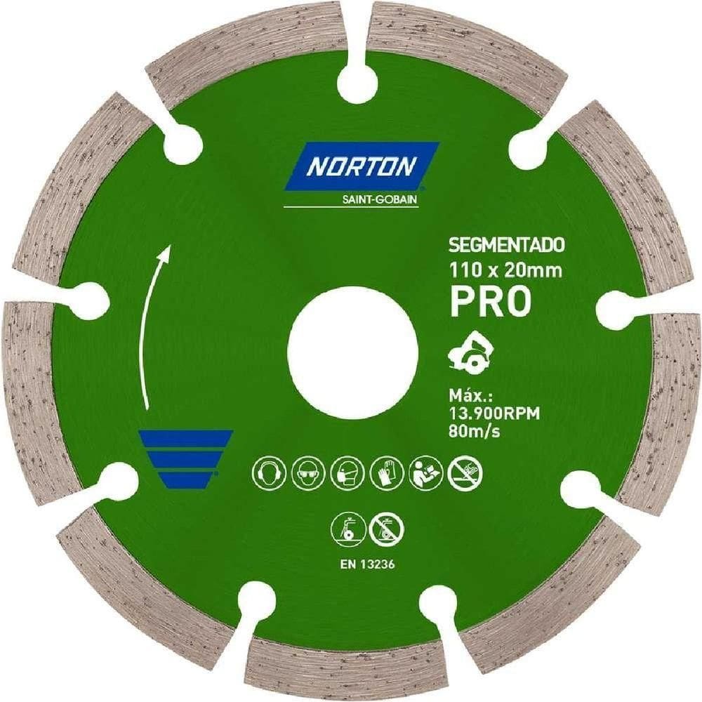 Disco De Corte Diamatando Segmentado Pro 110x20mm - Norton