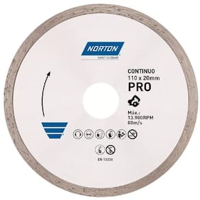 Disco De Corte Diamantado Contínuo Pro 110x20mm - Norton