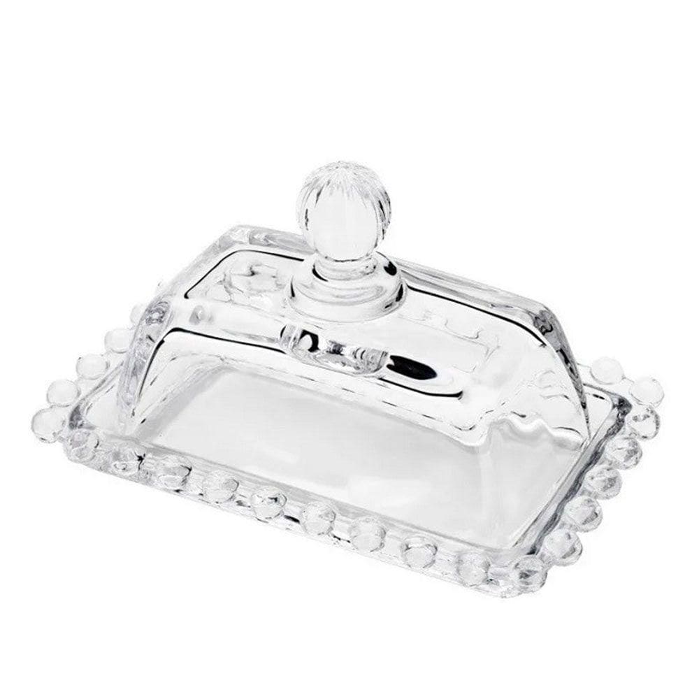 Manteigueira De Cristal Pearl Wolff 14x9x10cm