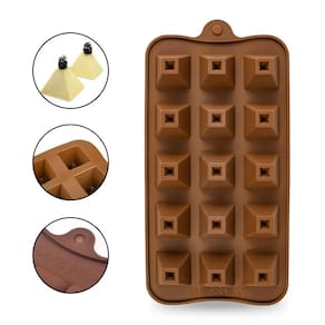 Forma de Silicone Pirâmide Vazada Confeitaria Molde Multiuso