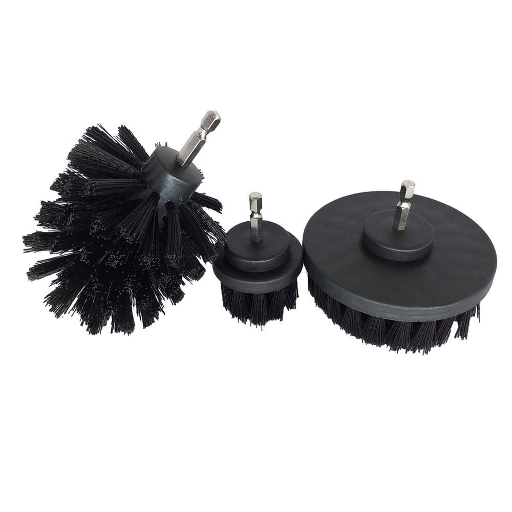 Kit 3 Escovas Agressivas De Limpeza Para Furadeira/Parafusadeira