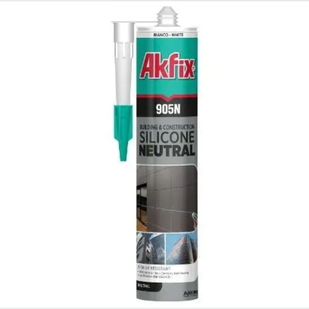 Adesivo Silicone Neutro Transparente 360g - Akfix