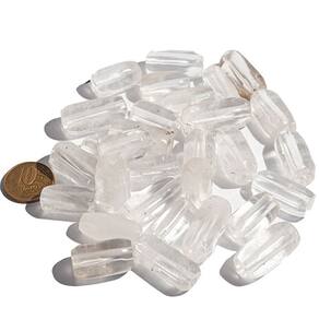 10 Barril Furado Longitudinal Pedra Cristal 25mm Tipo B