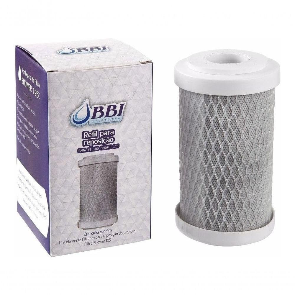Kit 2 Refil Filtro De Chuveiro Shower Bbi Shower125 5 Carvão