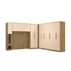 Quarto Modular Kappesberg Adapt Nogueira/macadâmia 7 Peças
