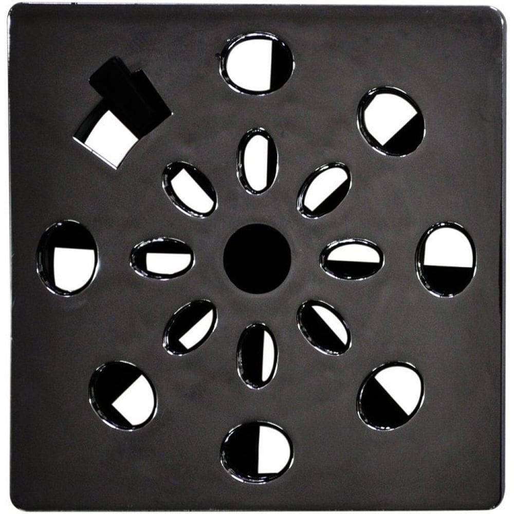 Kit com 7 Grelha Quadrada 9,4 x 9,4cm com Anti-Inseto em ABS Astra Cromado