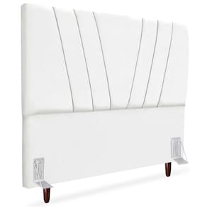 Cabeceira Casal 140cm Bell Suede Branco RM