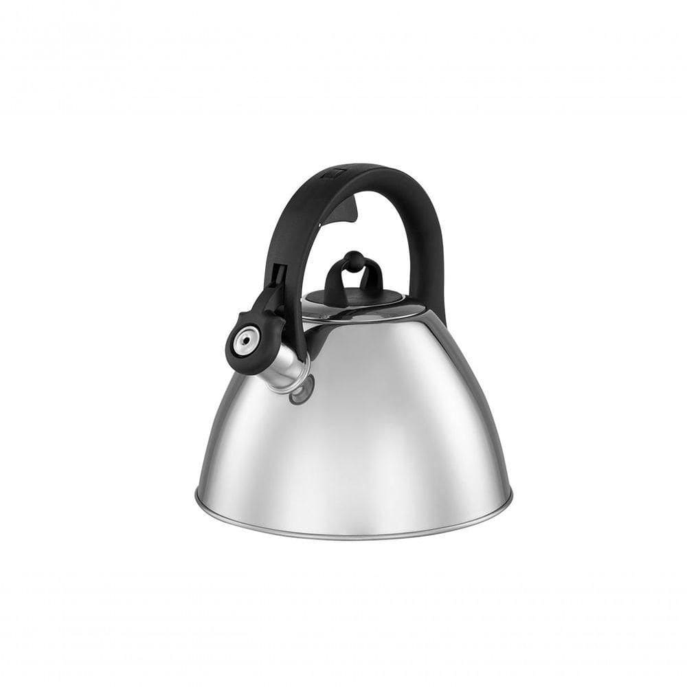 Chaleira De Inox Com Apito Brinox 3 L Jasmin Com Indução Metalizada Inox