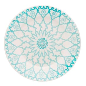 Prato Raso de Cerâmica Estampa Donna Mandala 24cm 1 Unidade - Biona 091079