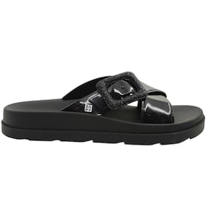 Tamanco Feminino Casual Dia a Dia Flatform Passeio com Glitter Zaxy 19053