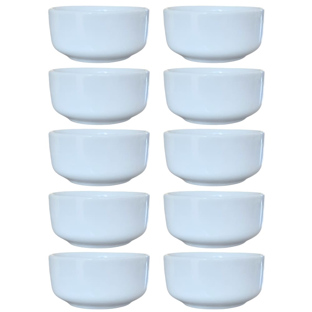 Jogo 10 tigelas 60ml Bowls Tigelas Kit Porcelana branca(2)