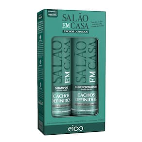 Kit Shampoo + Condicionador Eico Salão em Casa Cachos Definidos 800ml + 750ml
