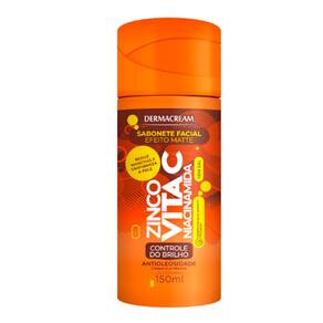 Sabonete Facial Efeito Matte Dermacream Zinco + Vita C Niacinamida 150ml