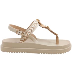 Sandália Feminina Casual Dia a Dia com Pedrarias Flatform Dakota Y7834