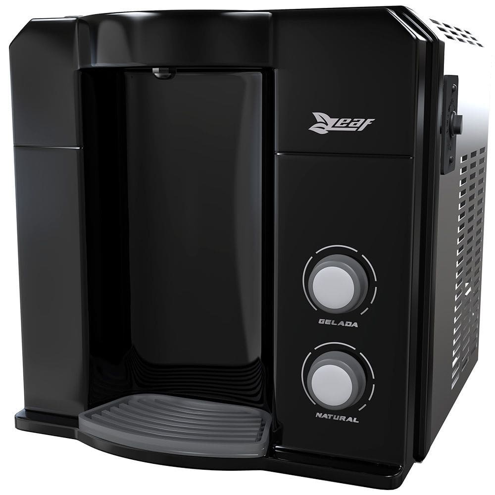Purificador Água Gelada Bactericida Compressor 127v Preto Leaf Pury