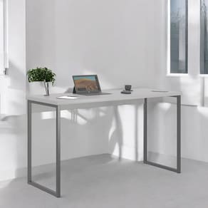 Mesa Home Office Escrivaninha Industriale 1,36 Cinza