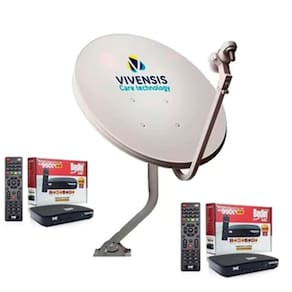 Antena Parabólica Digital 60cm + 2 Recepitores Bedin Sat BS9900