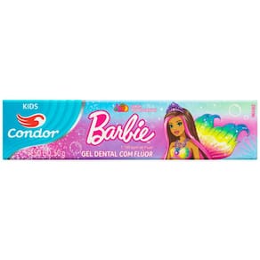 Gel Dental Infantil Condor Barbie com Flúor Tutti-Frutti 50g