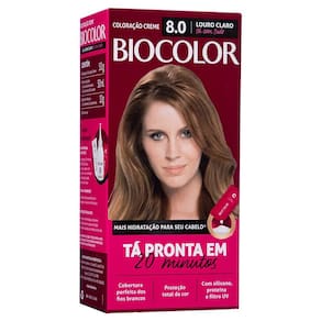 Tinta de Cabelo Biocolor Mini Kit Louro Claro Radiante 8.0
