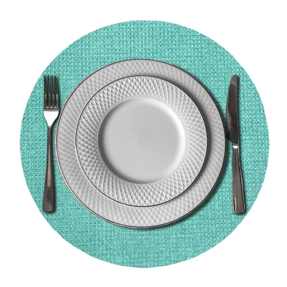 8 Jogo Americano Redondo Sousplat Mesa Posta Luxo Vie Vdt