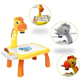 Mesa Projetor Girafa Desenho Pintura Música Amarelo ShinyToy