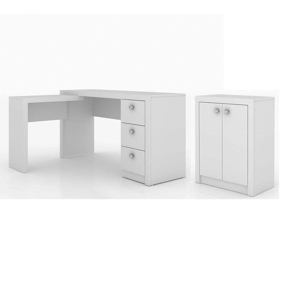 Conjunto Escritorio 02 Peças Cj9 Branco Tecno Mobili Branco