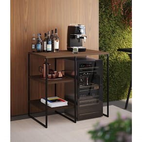 Aparador Industrial Para Cervejeira Com 2 Prateleiras 80X75X50Cm