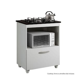 Balcão Para Cooktop De 4 Bocas 1 Porta Basculante Branco