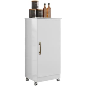 Armário Multiuso Com Porta 9964 Branco Moval Branco