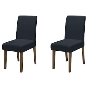 Conjunto Com 2 Cadeiras Estofada Sala De Jantar Trieste Siena Cedro / Chumbo Dobuê Cedro